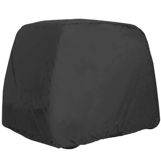 Universal 4 Passengers Golf Cart Cover 210D Water-Resistant UV-Resistant Outdoor Cover Fits For EZGO Club Car Yamaha - Black -