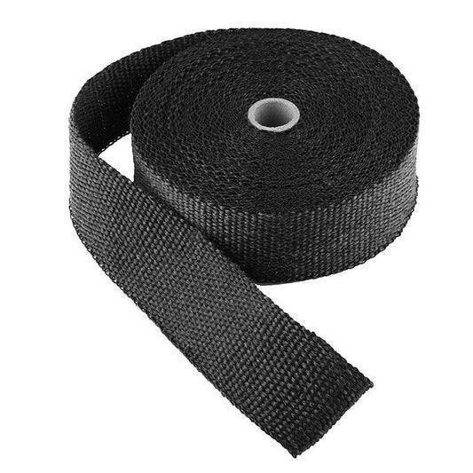 2" 50FT Exhaust Heat Wrap Fiberglass Manifold Header Pipe Heat Wrap w/12 x Locking Ties - Black -