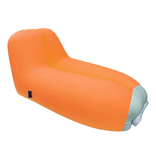 Inflatable Lounger Air Sofa Chair Couch w/ Portable Organizing Bag Waterproof Anti-Leaking for Backyard Lakeside Beach Traveling Camping Picnics - Orange -