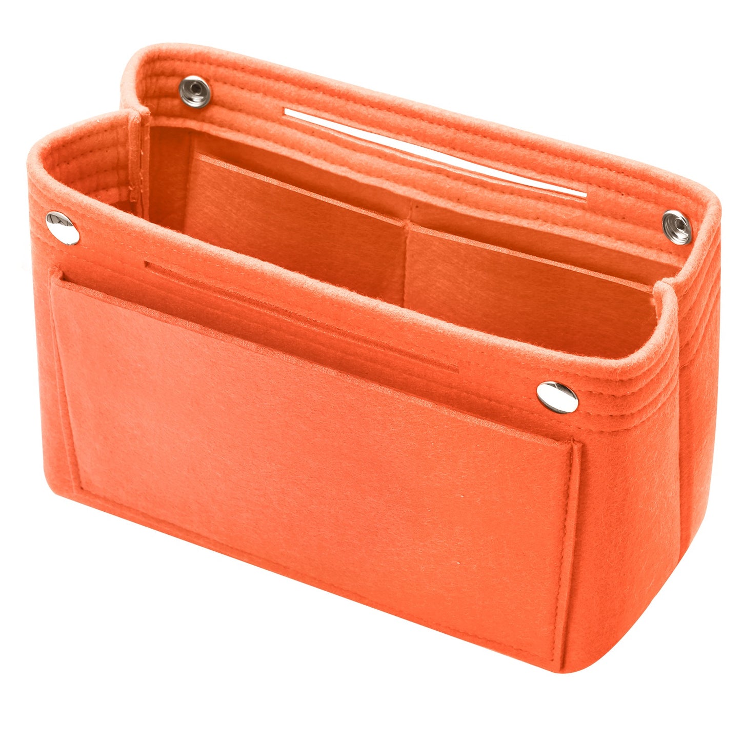 Felt Handbag Insert Organizer Purse Tote Shaper Bag in Bag Cosmetic Bag Handbag Purse Organizer - Orange -