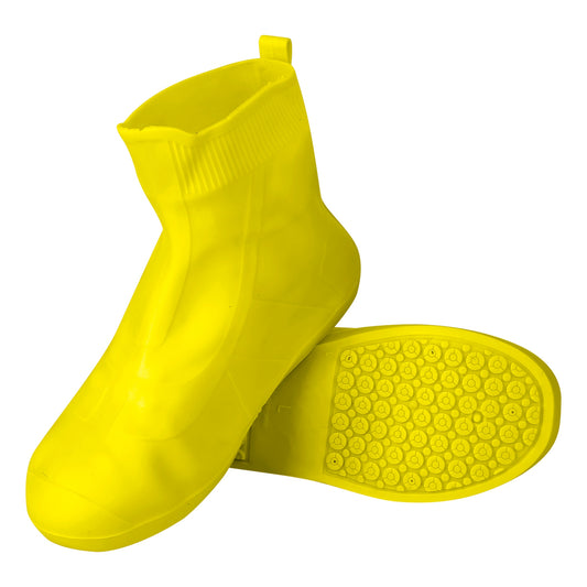 Waterproof Shoe Covers Reusable Not-Slip Rain Shoe Covers Protectors Foldable TPE Rubber Shoe Protectors For Men Women Kids - Yellow - Medium