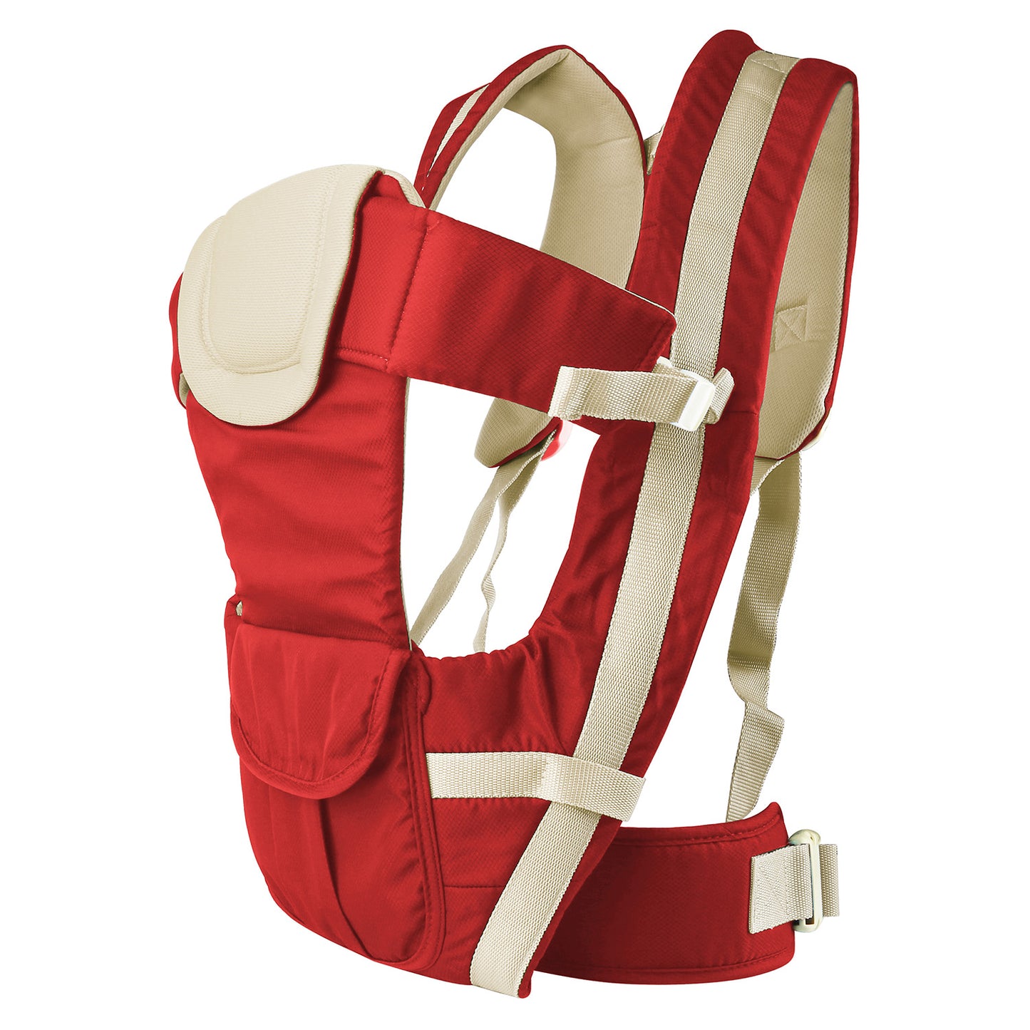 Baby Carrier Breathable Adjustable Wrap Sling Backpack Front Back Chest Infant Carrier Bag - Red -