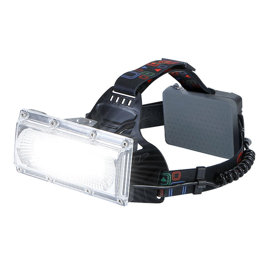 20000LM LED Work Headlamp 3 Lighting Modes Rechargeable Headlights IP65 Waterproof Rotatable Headlights For Cycling Hiking Rescuing Camping - Black -