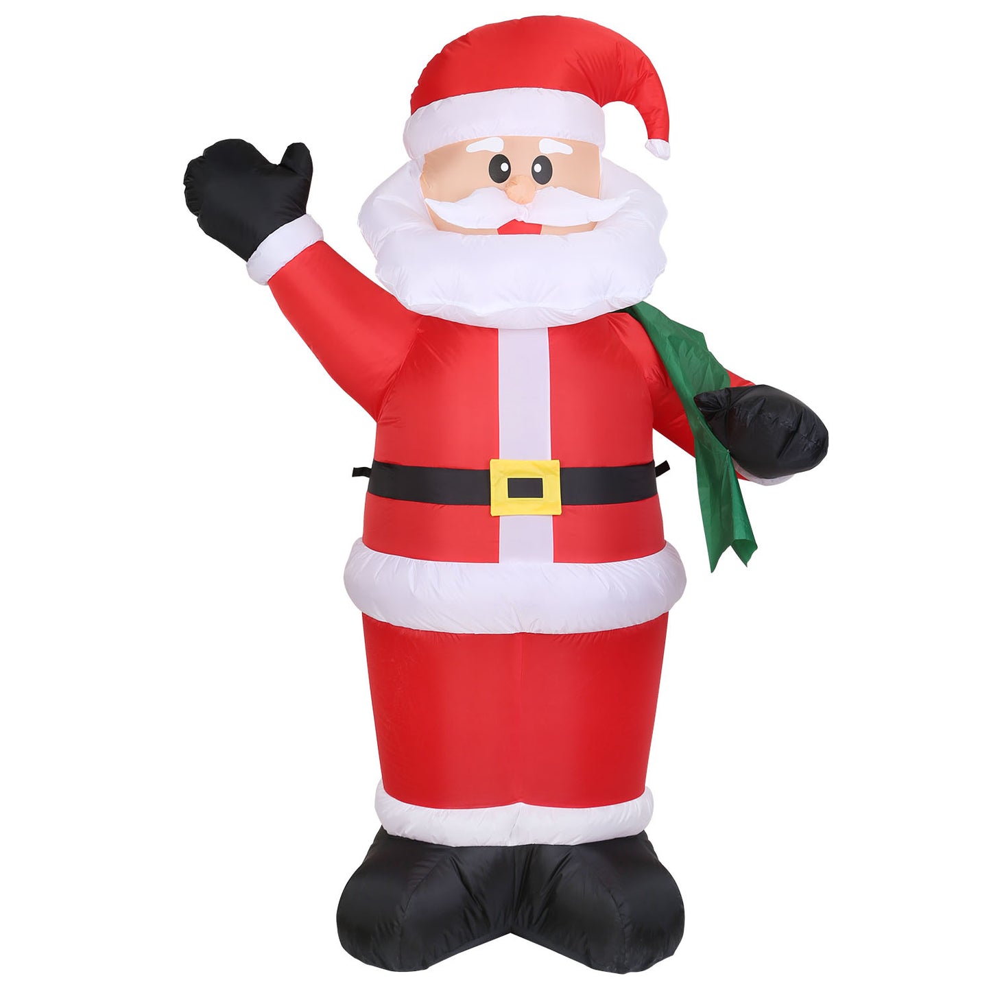 6.4ft Inflatable Christmas Giant Santa Claus Blow up Light up Santa Claus with LED Lights Gift Bag IPX4 Waterproof Christmas Outdoor Yard Lawn Holiday - Multi -