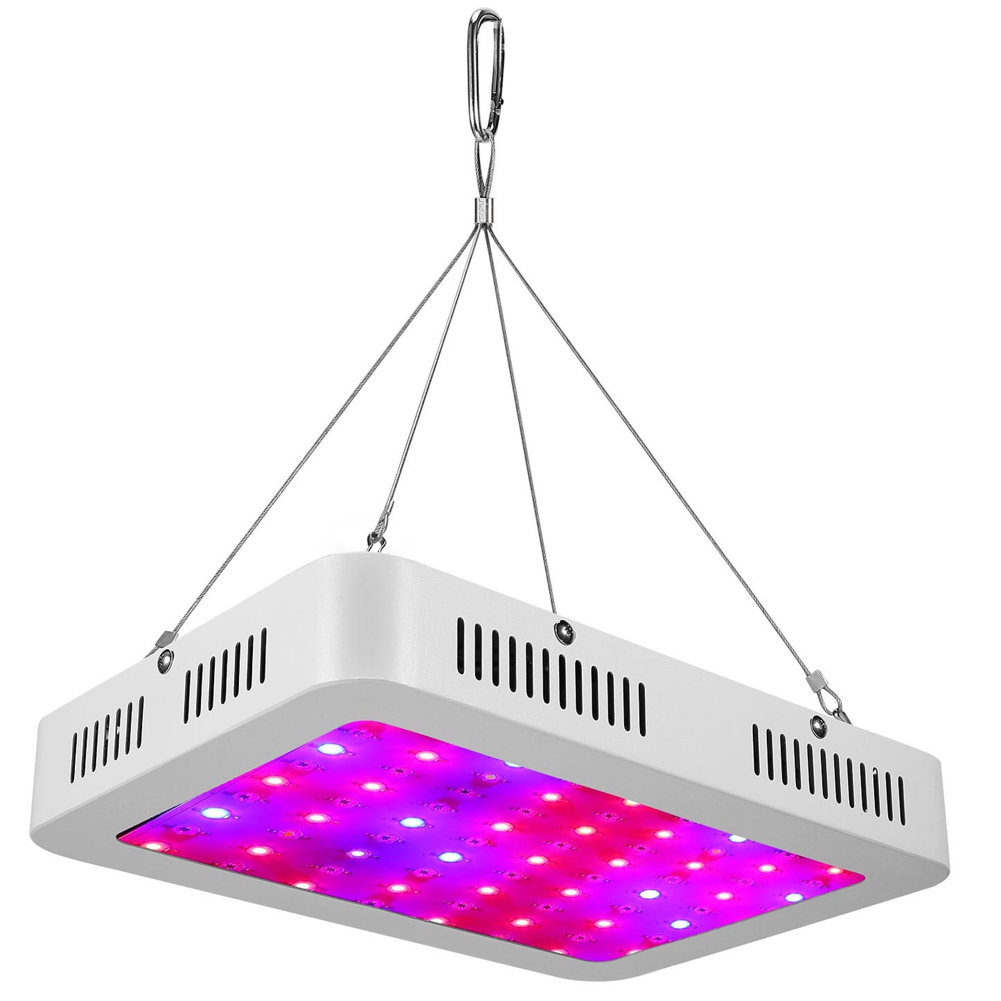 LED Grow Light 1000W 380-800nm Plant Grow Light With Bloom and Veg Dimmer Dual Chips Full Spectrum Grow Lamp for Hydroponic Indoor Plants Veg - White -