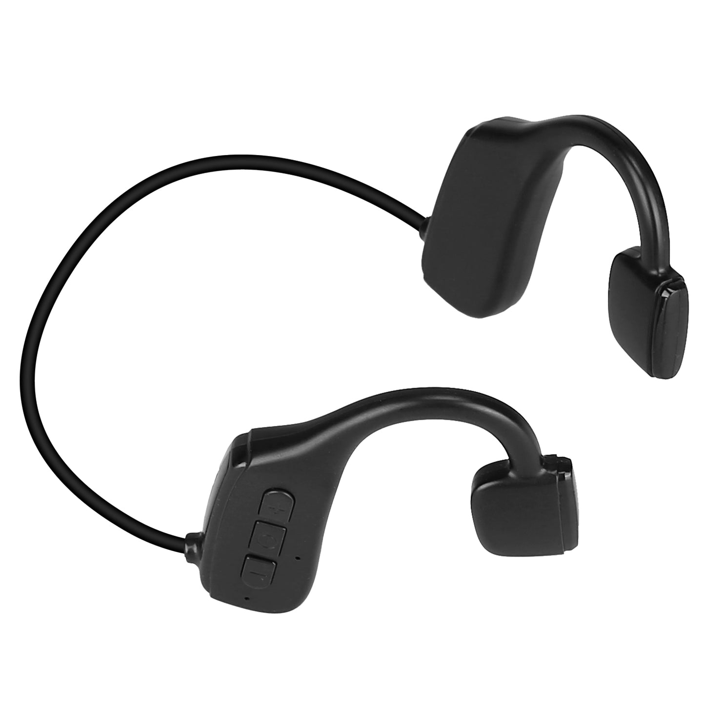 Wireless V5.1 Bone Conduction Headphone Open Ear Sports Wireless Headset with Mic IPX5 Sweatproof - Black -