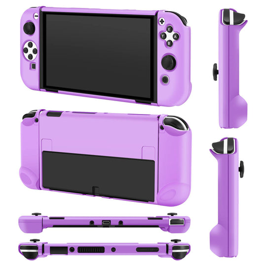 Protective Shell Cover Hard Dockable Case Fit For Nintendo Switch OLED Joy Con Shell - Purple -