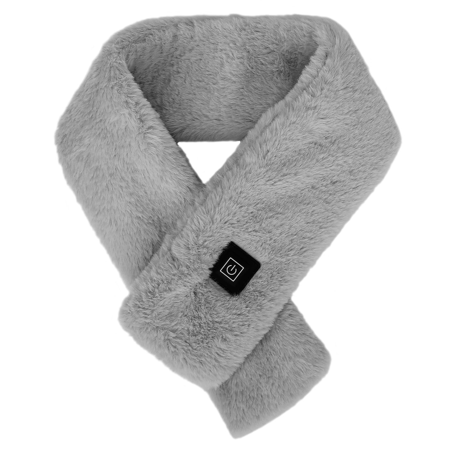 Electric Heated Scarf USB Heating Neck Wrap Unisex Winter Heated Neck Shawl Soft Warm Scarves w/ 3 Heating Modes - Gray -