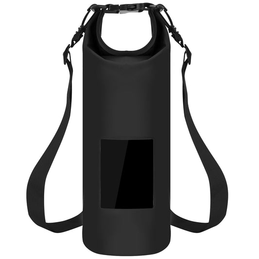 Floating Waterproof Dry Bag Floating Dry Sacks with Observable Window 10L Roll Top Lightweight Dry Storage Bag for Kayaking Rafting Boating Swimming C - Black -