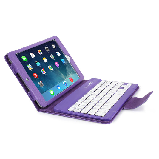 Wireless Keyboard Case for iPad Mini and Mini2 - Purple -