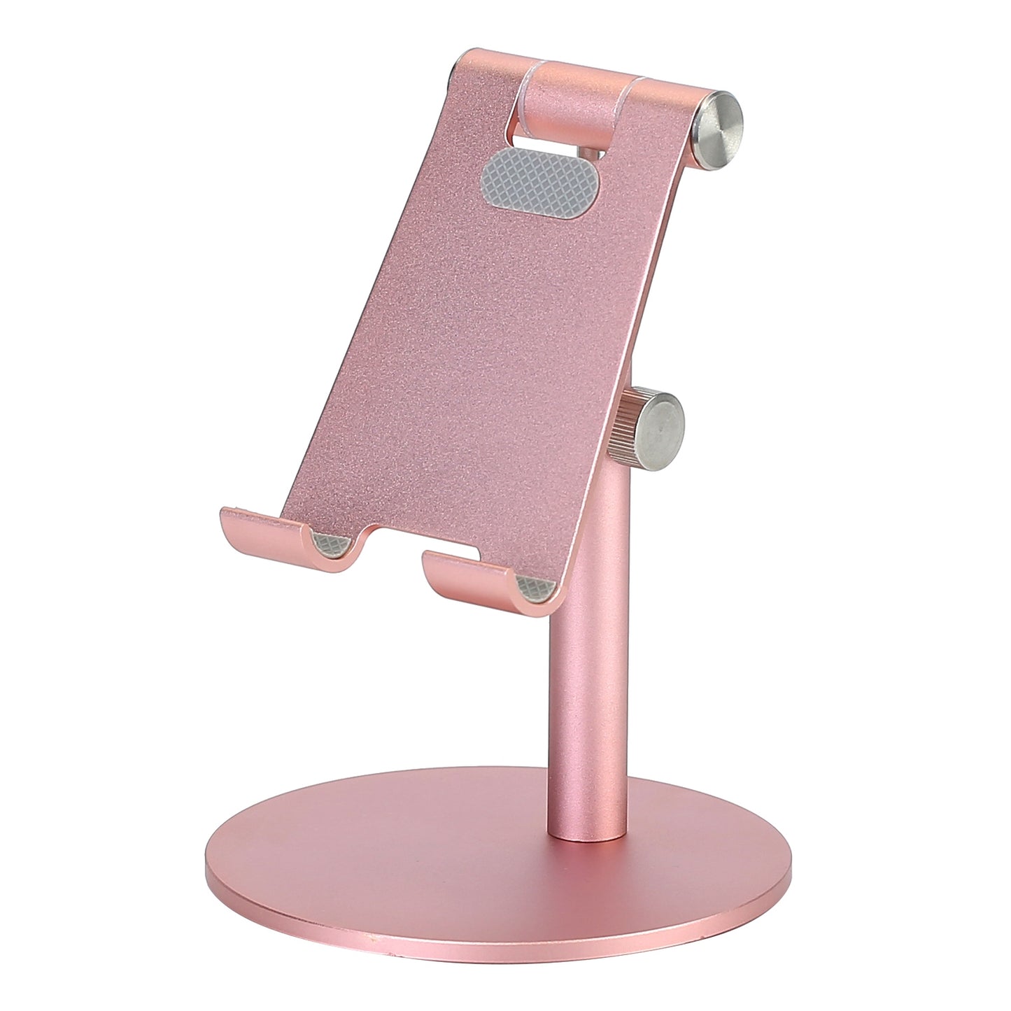 Cell Phone Stand Universal Tablets Phones Stand Holder Height Angle Adjustable Desktop Phone Stand No-Slip Aluminum Alloy Thick Case Friendly Phone Ho - Gold -