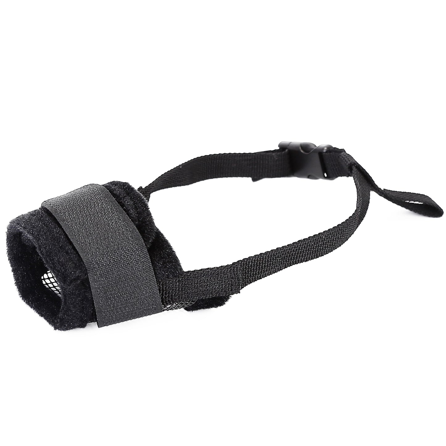 Pet Dog Muzzle Mask Adjustable Dog Mouth Cover with Breathable Mesh Adjustable at Neck Snout for Anti Biting Barking Chewing - Black - Small