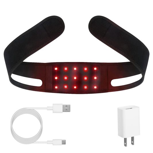 Infrared Red Light Therapy Wrap 660nm LED Red Light 850nm Near Infrared Light Wearable Flexible Deep Therapy Light Belt for Muscle Pain Relief - Black -