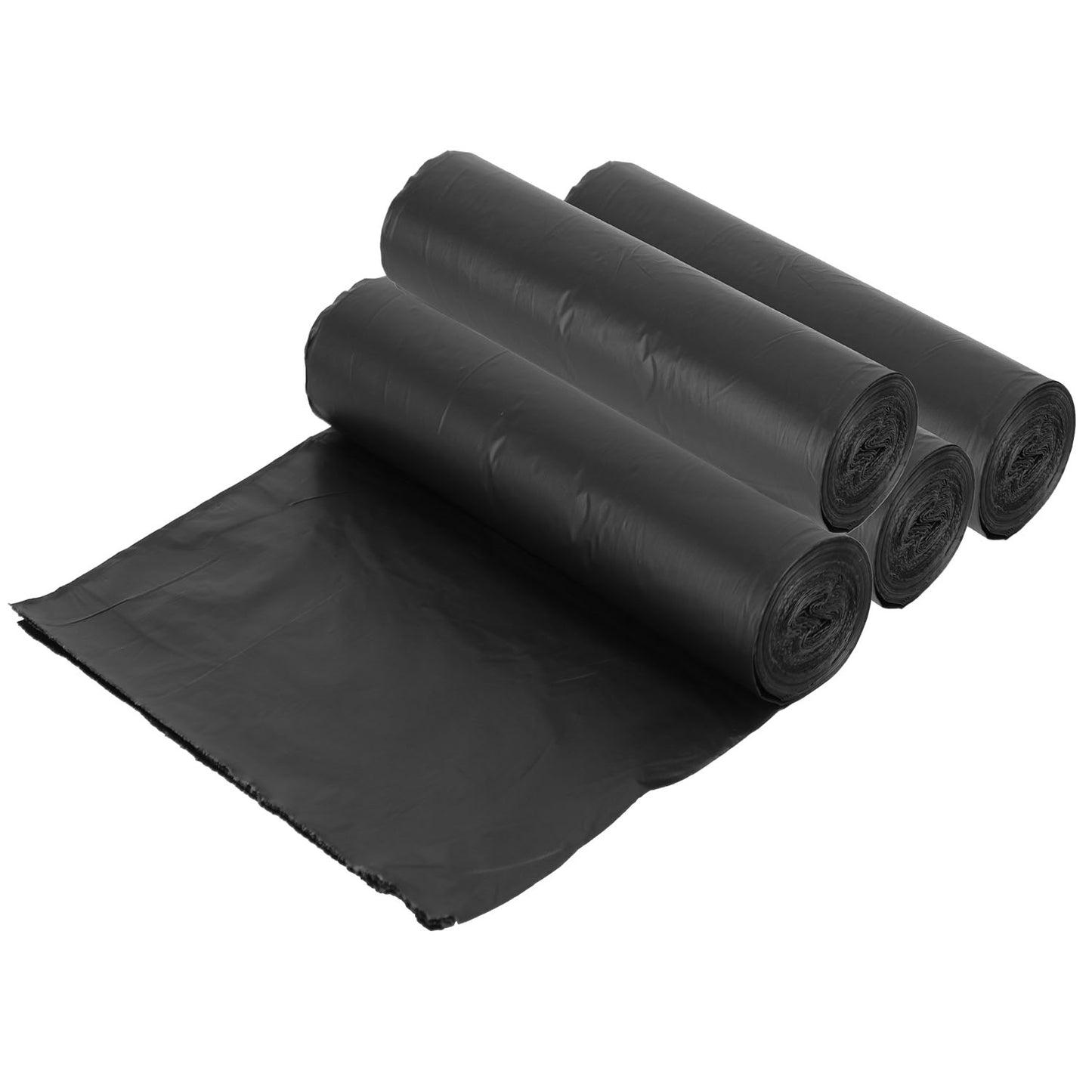 4 Rolls Black Garbage Bags 5.3 Gallons Unscented Disposable Trash Bags Portable Leak Resistant Trash Can Liners for Bathroom Office Kitchen Bedroom Ca - Black -