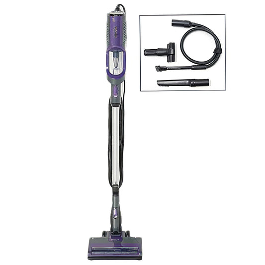 Shark QS100Q Ultralight Pet Corded Stick Vacuum HyperVelocity Handheld Vacuum Upright Vacuum with Swivel Steering 2 Modes with Floor Nozzle Crevice To - Purple -