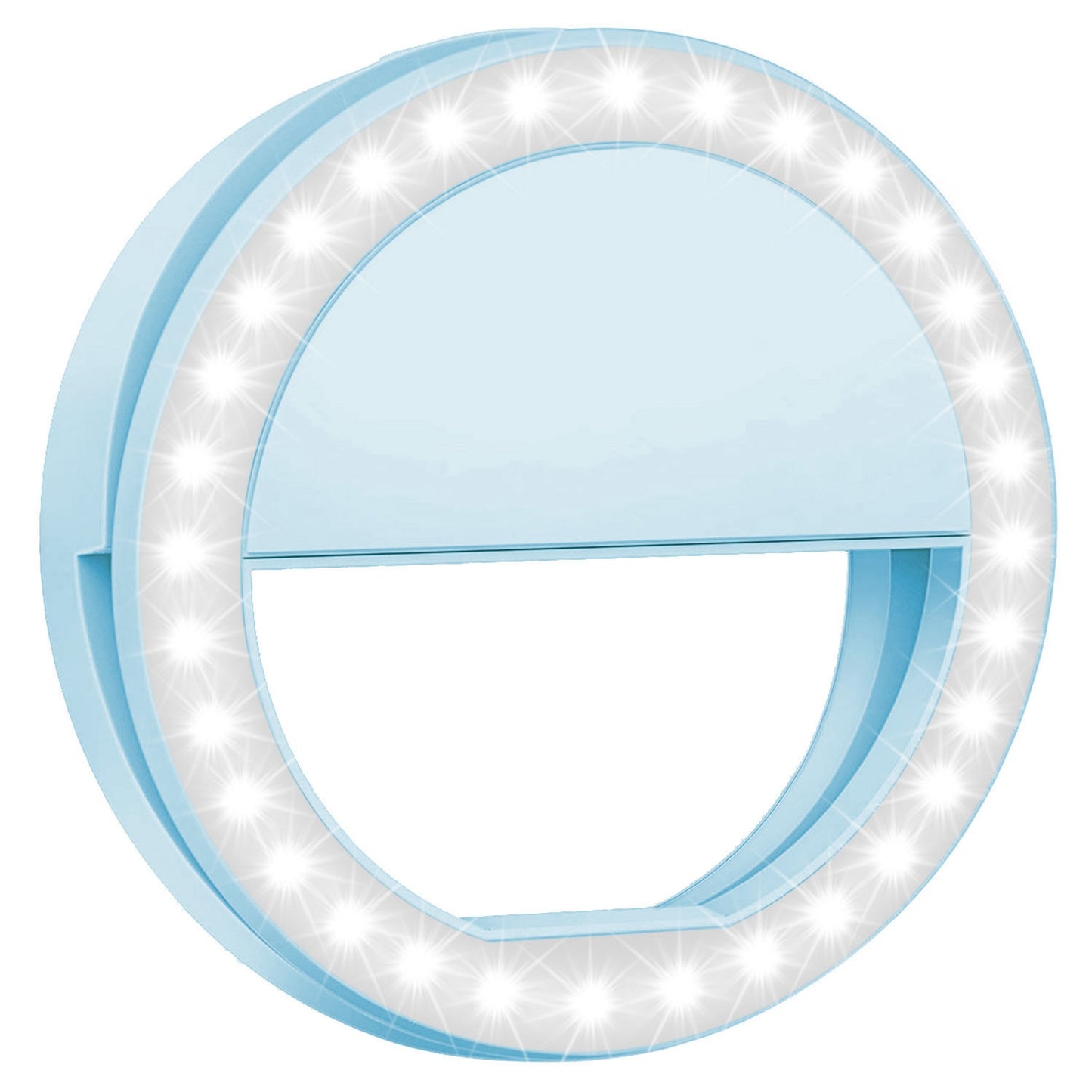 Selfie Ring Light 36 LEDs Ring Fill Light Clip for for iPhone Xs Max/XR Galaxy S10 Plus Tablet - Blue -