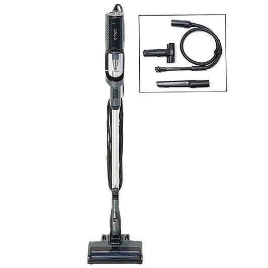 Shark QS100Q Ultralight Pet Corded Stick Vacuum HyperVelocity Handheld Vacuum Upright Vacuum with Swivel Steering 2 Modes with Floor Nozzle Crevice To - Black -