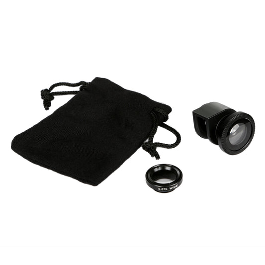 3-in-1 Universal Clip Photo Lens Kit Fish eye / Wide Angle/Macro lens for iPhone 5 - Black -