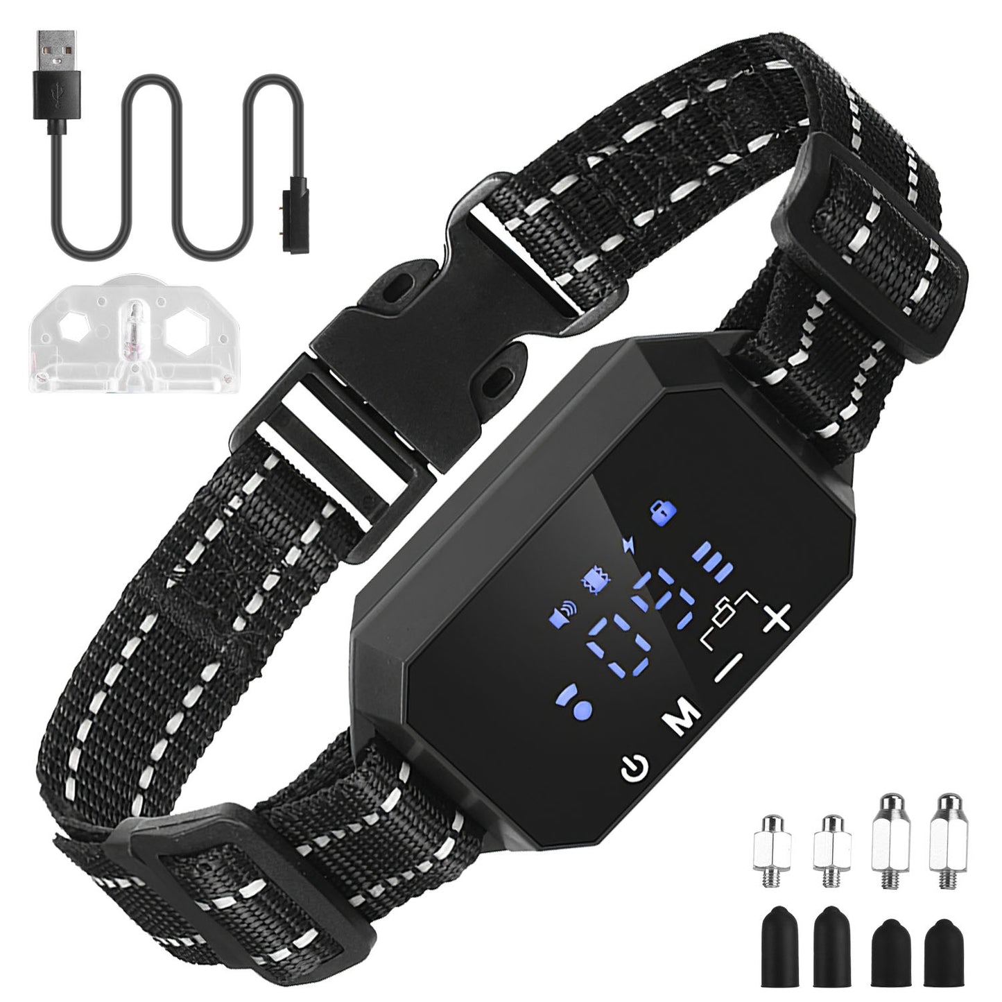 Wireless GPS Dog Fence Rechargeable Waterproof Electric Dog Collar 98-3280FT Adjustable Radius Pet Containment System Outdoor for Large Medium Dogs - Black -